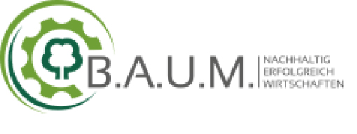 logo_baum Über das Logo B.A.U.M. -Bundesdeutscher Arbeitskreis für Umweltbewusstes Management gelangen Sie auf dessen Website