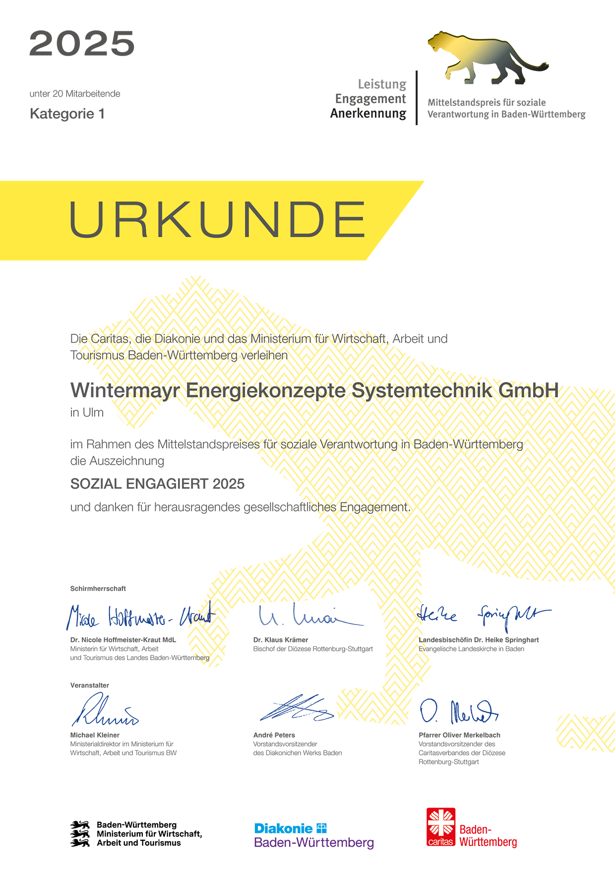 Urkunde-Wintermayr-Lea-Mittelstand2025 Lea Mittelstand 2025 Urkunde