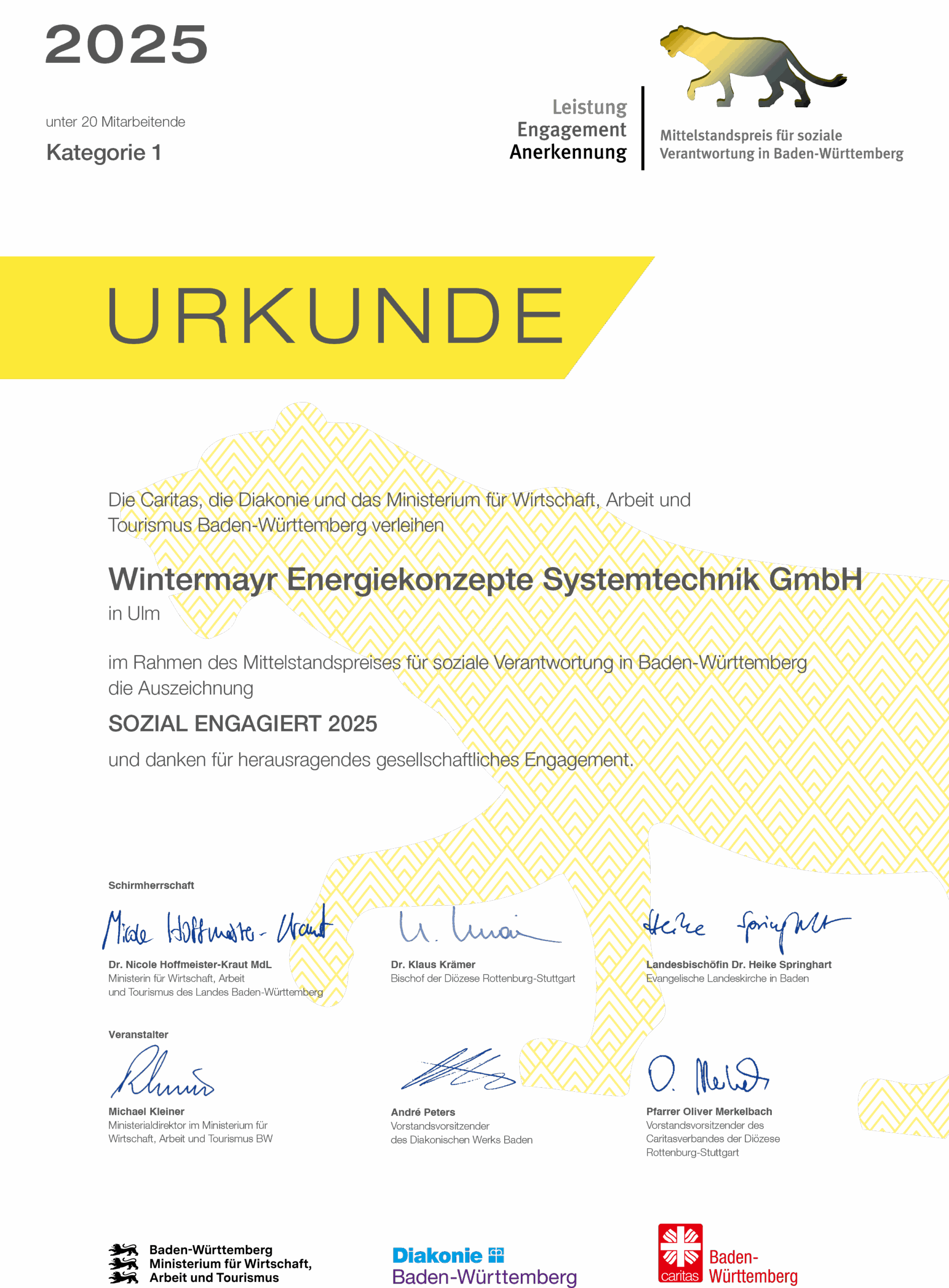 Lea Mittelstand 2025 Urkunde